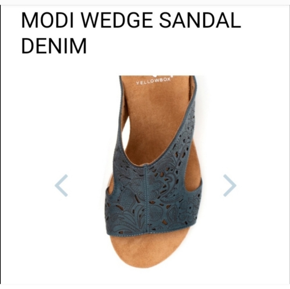 Yellow Box Modi Denim Wedges